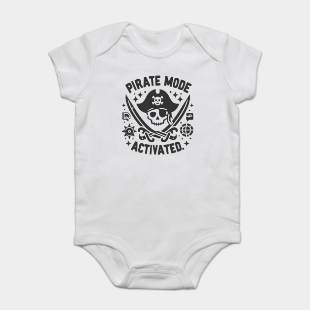 Pirate Mode Activated Baby Bodysuit by Frank Ring